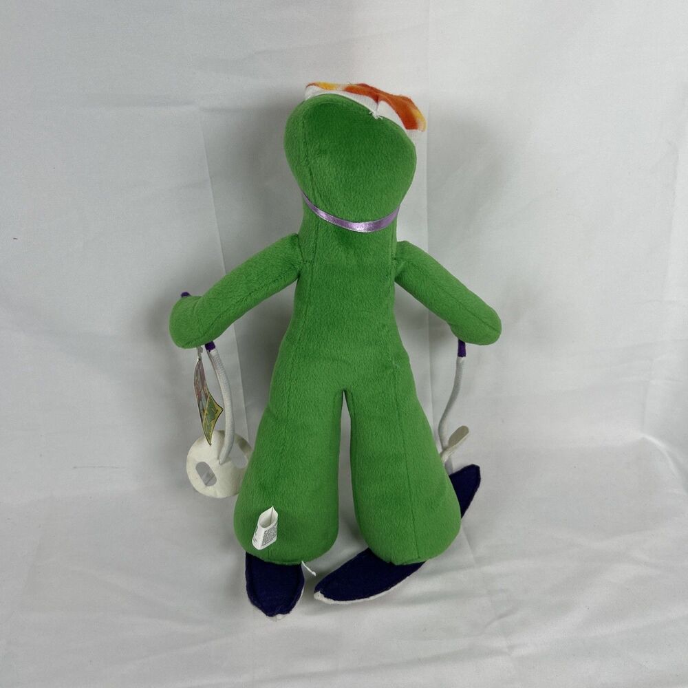 Vtg 2001 GUMBY Plush Ski Patrol Skiing 13” Cartoon Character Stuffed Animal - Picture 2 of 13